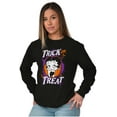 thumbnail image 3 of Betty Boop Spooky Trick or Treat Women's Long Sleeve T Shirt Brisco Brands S, 3 of 6