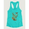 thumbnail image 3 of Sm Catesby Butterfly Iv Racerback Tank Women -Mark Catesby Designs, Female x-Large, 3 of 4