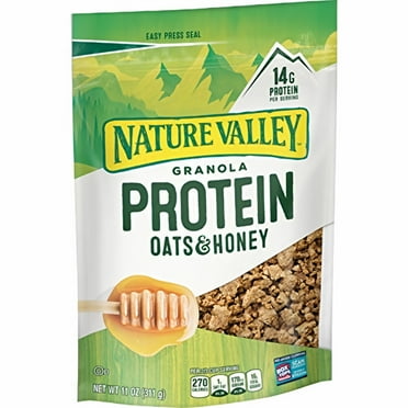 Nature Valley Oats 'n Honey Protein Granola, 11 oz (Pack of 32)