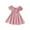 Pink, variant on Diufon Dresses for Baby Girls Ruffle Round Neck Short Sleeve Dress Solid Color Elastic Waist Dress