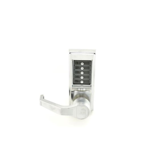 Simplex LLP101026D Verrouillage de Levier de Sortie Mécanique à Bouton-Poussoir Main Gauche, Chrome Satiné
