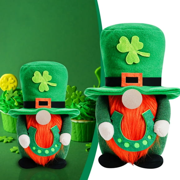 Décoration de la Saint-Patrick, Poupée en Peluche Verte de Printemps, Décorations Naines Irlandaises, Cadeau pour la Maison, Ornements de Table