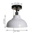thumbnail image 4 of FSLiving Adjustable Wall Light with Zipper Switch 12V Retro White RV Decorative Light Ceiling Mount RV Ceiling Light Hallway Light Fixtures, E26 E27 Industrial Semi Flush Mount for RV Camper, 4 of 7