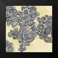 thumbnail image 2 of Stellar Design Studio 15x15 Black Modern Framed Museum Art Print Titled - Yellow--Gray Pattern 1, 2 of 5