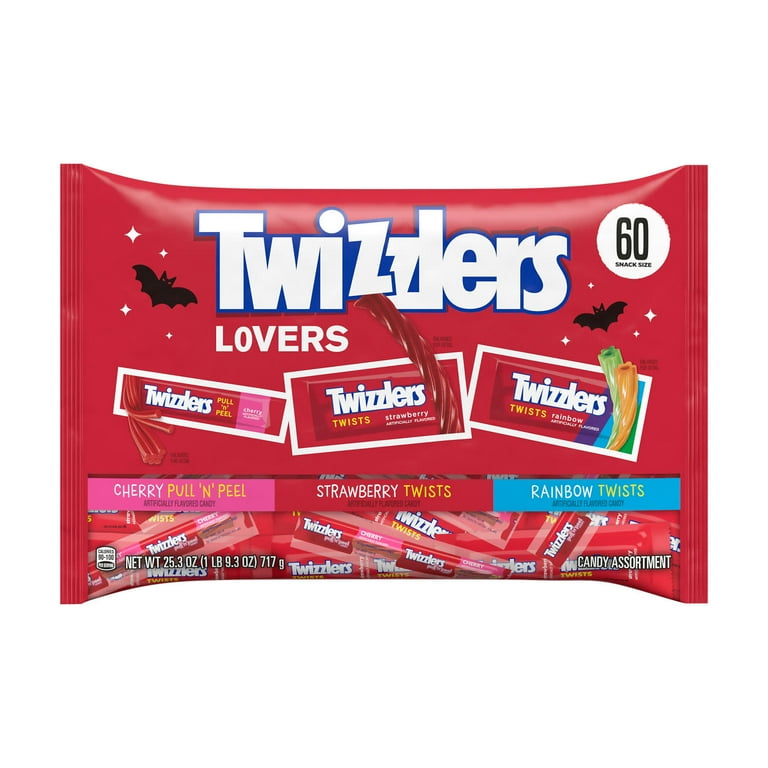 Twizzlers Assorted Fruit Flavored Snack Size Chewy Halloween Candy