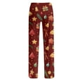 thumbnail image 3 of Women's Casual Fashion Christmas Pajama Pants, Long Sleepwear Trousers for Sports and Home Use, Comfortable and Soft Material for Nightwear and Lounging,Watermelon Red,XL, 3 of 6