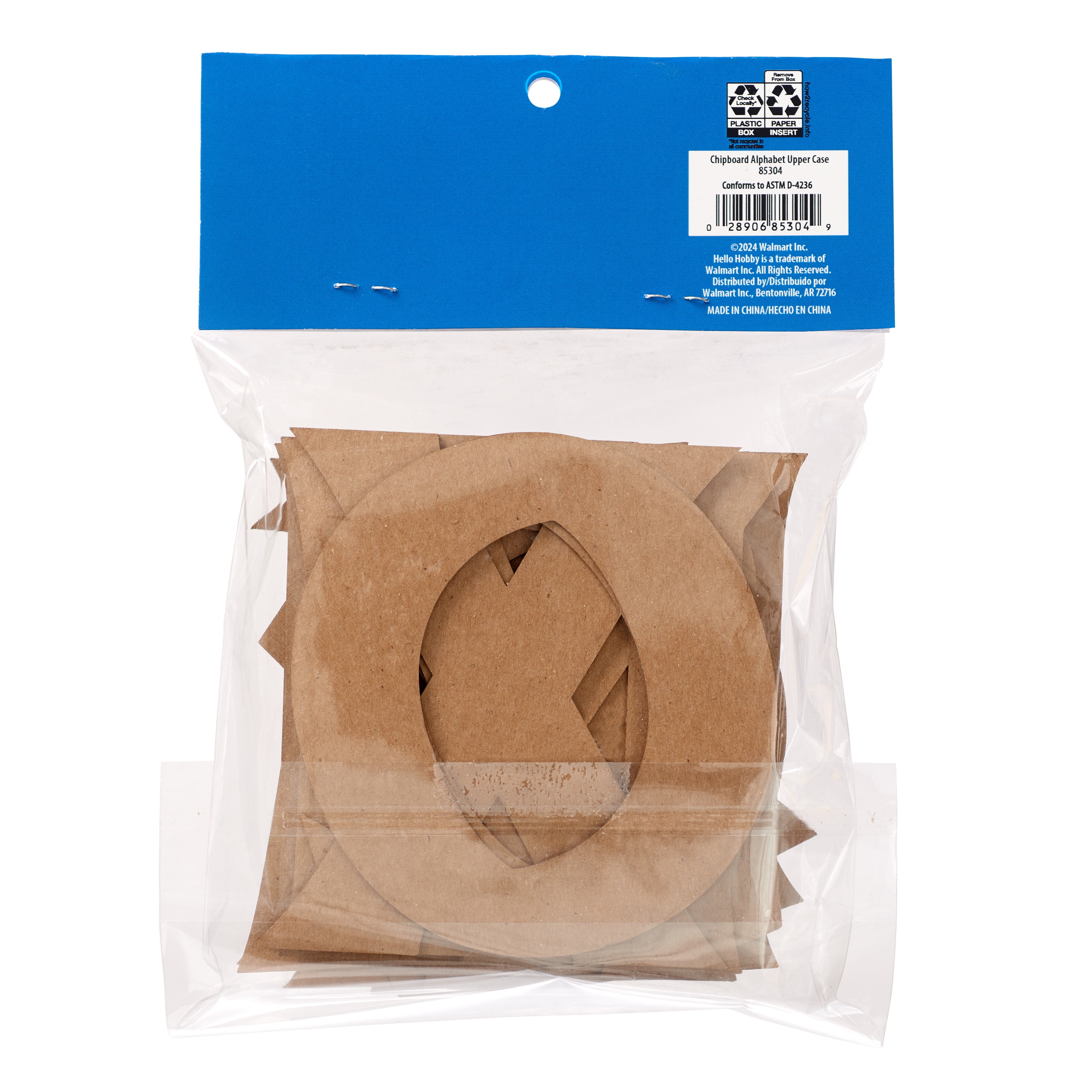 (2 pack) Hello Hobby Chipboard Alphabet Upper Case, 40 Pieces
