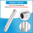 thumbnail image 4 of Conector de tubería Quickun de acero inoxidable 304, 1/4" NPT, 30 cm, 4 of 6