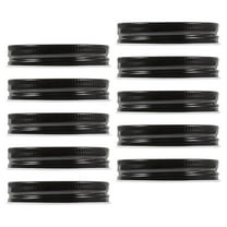 10pcs Wide Mouth Mason Jar Covers 70mm Metal Canning Lids Leak-Proof And Reusable Canning Jar Lids For Food Storage Black