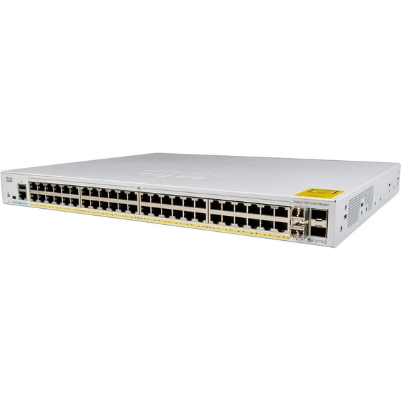 Cisco Catalyst C1000-48P-4X-L 48-Port PoE  Managed Gigabit Ethernet Switch with 4x10G SFP  Uplinks – Layer 2 Network Switch – New Sealed