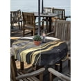 thumbnail image 2 of Outdoor Tablecloth with Umbrella Hole Zipper Marble Black Round Tablecloth 60" Waterproof Outside Table Cloth Modern Luxury Gold Nature Texture Patio Table Cover Tablecloths for Picnic Party, 2 of 8