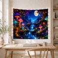thumbnail image 5 of Nocturnal Stone Arch with Bridge Spanning Gently Flowing, Mystical Fantasy for Space Lovers, Galaxy Room Decor, Mother'S Day Gift, Tapestry Wall Hanging for Bedroom and Dorm, 5 of 7