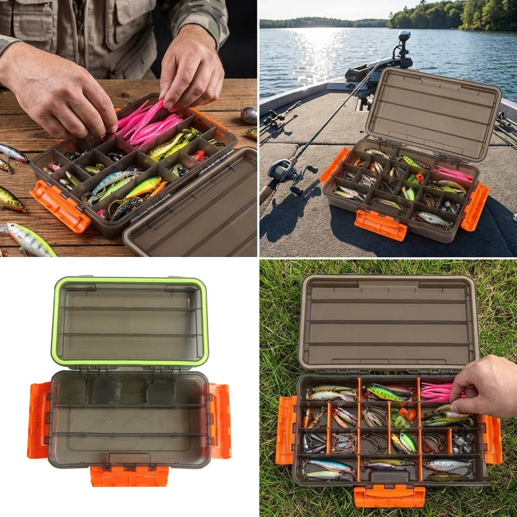 Versatiles Fishing Gear Storage Box With Leakproof Sealing Removable Fishing Tackle Box Baits Hook Fishings Gear
