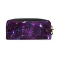 thumbnail image 2 of YFYANG Leather Portable Travel Small Makeup Bag, Multifunctional Storage Bag, Purple Sci-Fi Tunnel Pattern Cosmetic Bag, 2 of 4