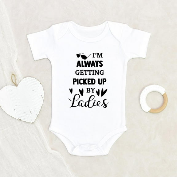 Newbabywishes - Funny I'm Always Getting Picked By Ladies Baby Clothes for Boys - Cute Baby Clothing