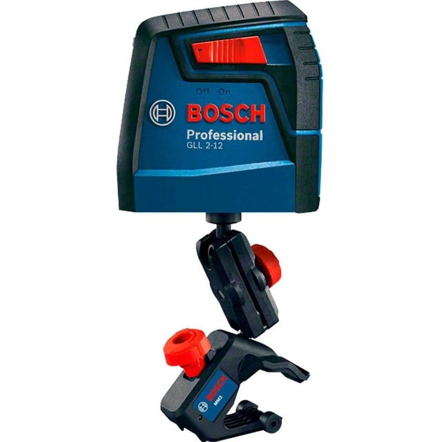 Nivel Laser Bosch Gll2-12 Rojo 2 Lineas Cruzadas 12m + Base BOSCH GLL 2