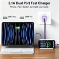 thumbnail image 7 of 2.1A Dual Port USB C Charger Block, Fast Wall Charger Plug with 2-Pack 6FT Type C Charging Cables, Phone Charger Adapter Compatible with iPhone 17 16 15 14 Samsung Galaxy Android Phones, Purple, 7 of 7
