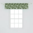 thumbnail image 2 of Ambesonne Botanical Valance Pack of 2, Vintage Nature Leaves, 54"X12", Olive Green and White, 2 of 4