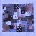 thumbnail image 1 of Ahgly Company Machine Washable Indoor Square Abstract Blue Contemporary Area Rugs, 7' Square, 1 of 4