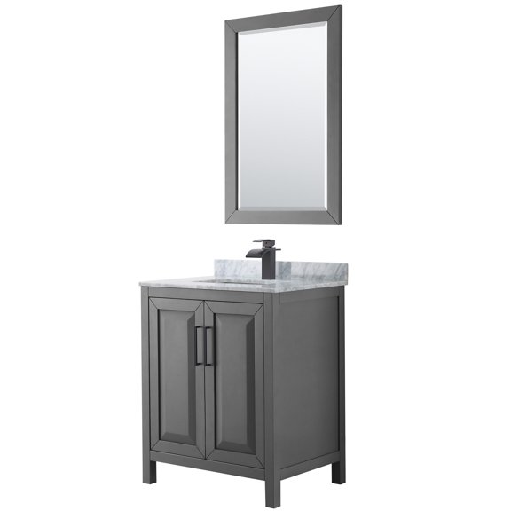 Wyndham Collection WCV252530SGBCMUNSM24 Daria 30" Free Standing Single Vanity Set - Dark