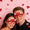 thumbnail image 4 of Dserhfy 6 Pcs Cute Valentine's Day Glasses Red Pink Love Heart Paper Glasses Dress Up Photo Booth Props for Birthday Valentine's Day Party Supplies, 4 of 8