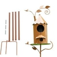 thumbnail image 4 of Metal Bird House With Poles Outdoor Metal Bird House Stake Bird House For Patio Backyard Patio Outdoor Garden Decoration, 4 of 5