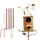 thumbnail image 4 of Decoración para exteriores, decoración del hogar, pajarera de metal con postes, estaca para patio, jardín, decoración de jardín, pajarera de metal para exteriores, estacas para jardín., 4 of 5