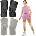 thumbnail image 1 of 2 Pair Dance Knee Pads Figure Skating Gel Knee Pads Cushion And Support Knee Cap Breathable Knee Support For Dancing Ice Skating Gymnastic Volleyball, 1 of 5