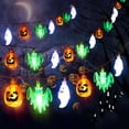 thumbnail image 4 of Halloween 3D Bat Pumpkin String Lights 4.92Ft 10LED Battery Operated Fairy Lights for Indoor Outdoor Party, 4 of 5