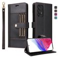 thumbnail image 1 of FOXDOCK Funda tipo Cartera para Samsung Galaxy A52 – Cubierta de Cuero PU con Múltiples Ranuras, Bolsillo para Efectivo y Correa de Muñeca, 1 of 6