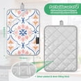 thumbnail image 6 of Yayeee Pot Holders Kitchen Heat Resistant with Pockets 7"x9.8" Cotton Oven Cooking Hot Pads, Pink Mosaic Pattern, 6 of 7