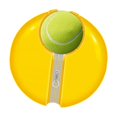 thumbnail image 1 of Entrenador de tenis en solitario, herramienta de entrenamiento de tenis para principiantes, base de tenis portátil profesional para parque, jardín, Amarillo, 1 of 8