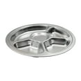 thumbnail image 3 of Aspire 3 Pack Assiette Ronde en Acier Inoxydable Assiettes Divisées Plateau de Service de Camping-5 Sections, 3 of 7