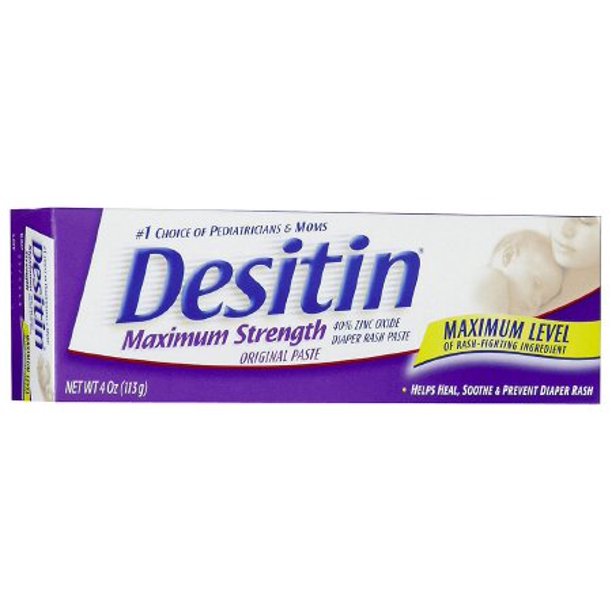 Desitin Original Zinc Oxide Diaper Rash Ointment Tube 4 Oz (Pack of 2