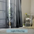 thumbnail image 2 of Ejiaya 2 Panels Solid Color Sheer Window Curtains Elegant Window Voile Panels/Drapes/Treatment for Bedroom Living Room (39.4x78.7 Inches, Black), 2 of 6