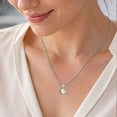 thumbnail image 3 of MomentWish Pearl Necklace for Women 1 Carat Simulated Diamond Heart Pendant Birthday Valentines Day Jewelry Gifts, 3 of 11