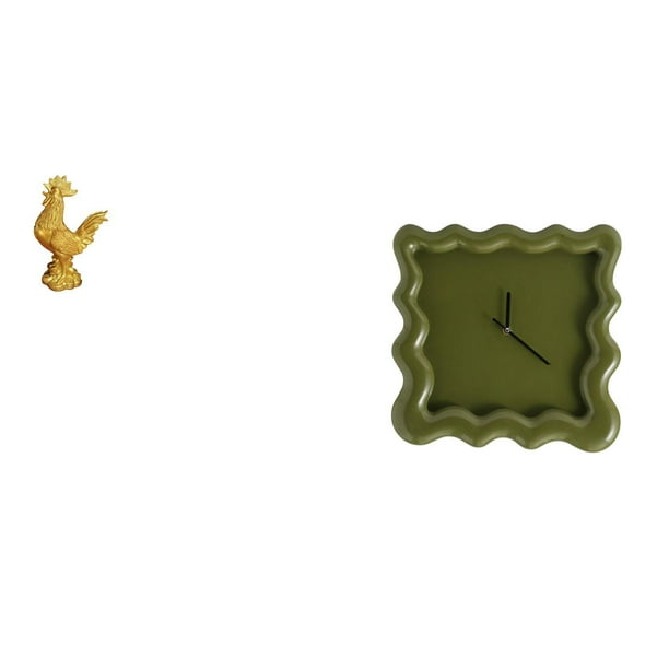 Figura De Pollo, Decoración Feng Shui, Escultura De Gallo Para Cumpleaños, Aniversarios, Inauguración De La Casa, Reloj De Pared Cuadrado, Silencioso, Adorno Preciso, Colgante Para Baño,