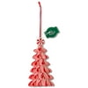Red and White Ribbon Candy Christmas Tree Ornament