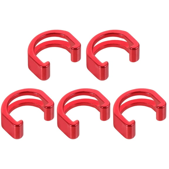 LABSERRON C Shaped Buckle Wire Clamps for Bike Accessories Made of Aluminium Alloy Red Color 5 Pieces