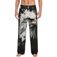 thumbnail image 1 of Fotbe Ink Style Bald Eagle Pantalones de Pijama para Hombre, Pantalones de Dormir, Pantalones de Casa con Cintura Ajustable y Bolsillos-Medium, 1 of 6