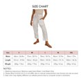 thumbnail image 4 of Pantalones cónicos para mujer con bolsillos laterales con cordón y pantalones holgados informales de color liso, 4 of 5