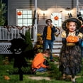 thumbnail image 4 of BinKFF Halloween Yard Signs Outdoor Decorations, Witch and Pumpkin Shaped Metal Lawn Signs Waterproof Glow in The Dark for Garden, Walkway, Patio, Porch Outside Decor, 4 of 6