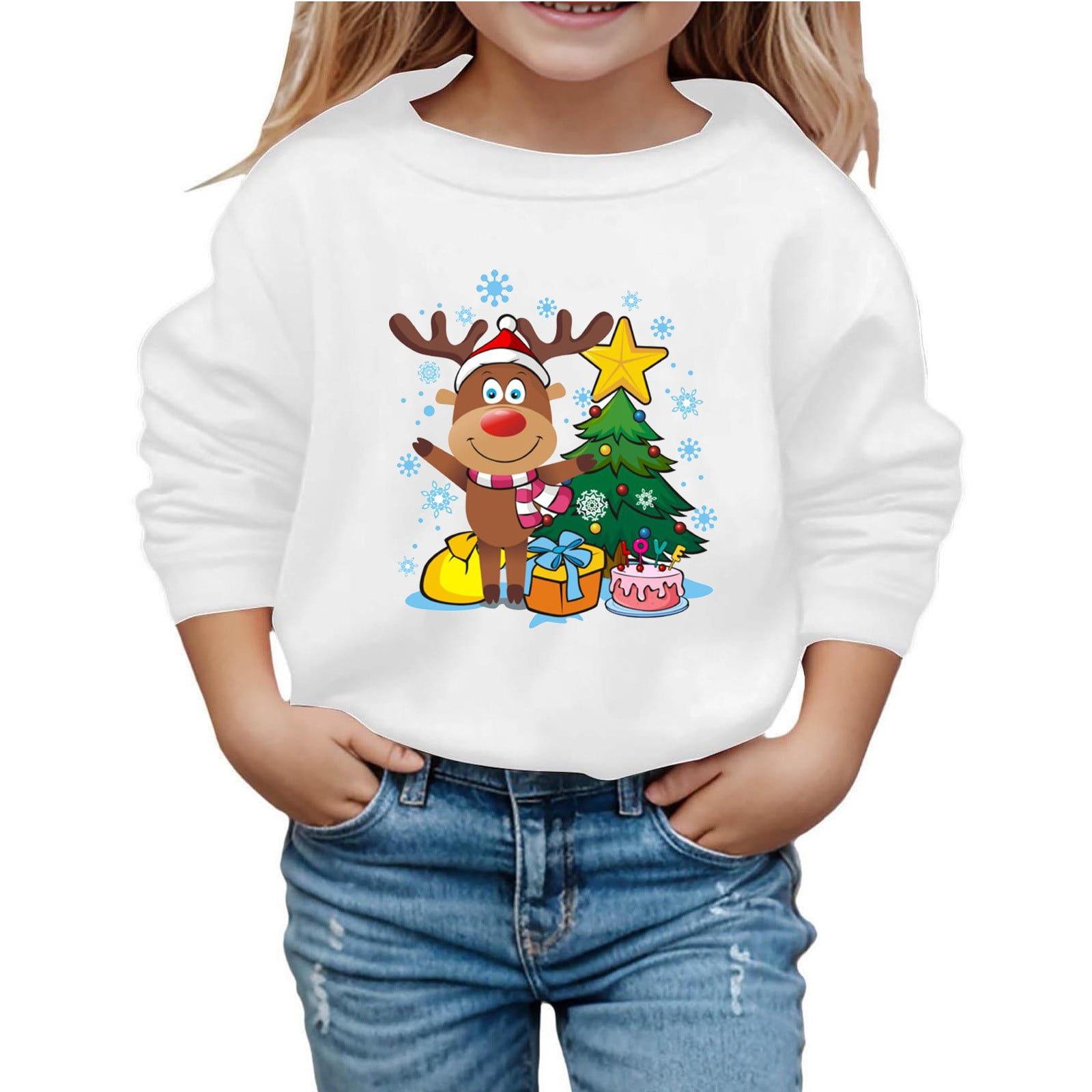 VJATTWR Hoodies for Teen Girls Christmas Children Kids Long Sleeve
