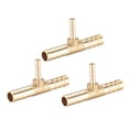 thumbnail image 1 of Conector de reducción de manguera de latón de 10mm x 6mm x 10mm, conector en T en forma de T de 3 vías, para aire, agua, combustible, gas, 3 piezas, 8mm x 4mm x 8mm, 1 of 3