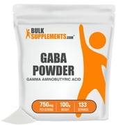 BulkSupplements.com Gamma Aminobutyric Acid Powder, 750mg - GABA Supplement - Focus Aid (100g - 133 Servings)