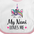 thumbnail image 4 of Inktastic My Nani Loves Me Grandchild Girls Baby Bib, 4 of 4