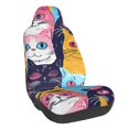 thumbnail image 1 of Wukai Colorful Cats Pattern Art Full Set Car Seat Covers with Soft Padding Universal Auto Front Seats Protector and Cushion Mat, 1 of 5