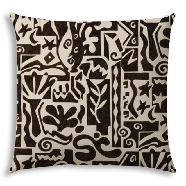 HomeRoots 472699 Noir Moderne Intérieur et Extérieur Oreiller à Fermeture Éclair Cover&44; Multi Couleur