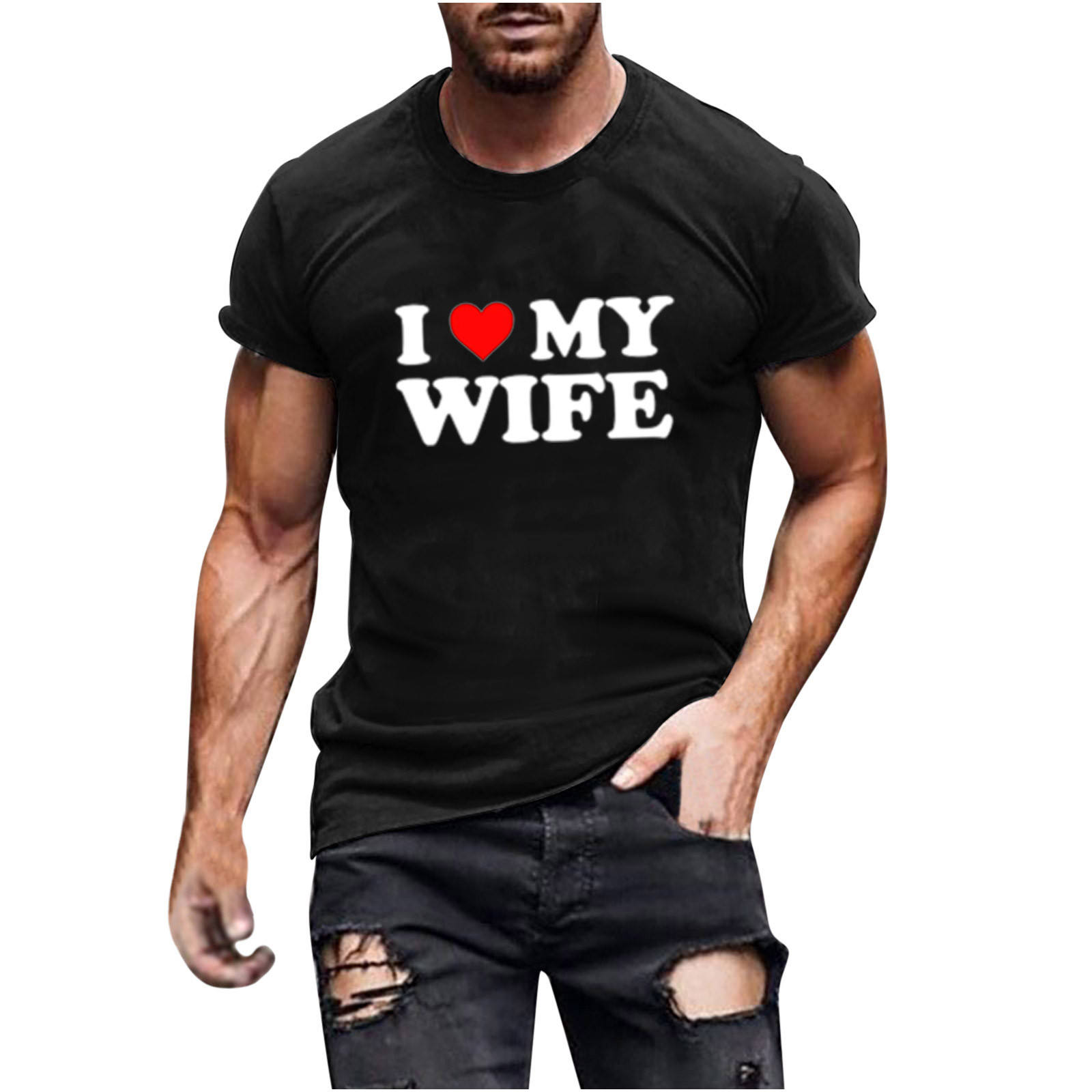 Stamzod Short Sleeve Shirts Ment Men Clothes Steerwear Shirts for Men Letter Print Pullover Men Basic Tee&Nbsp;Tops
