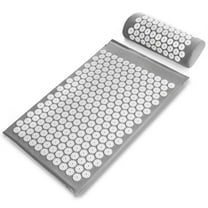Fit Acupressure Mat and Pillow Set for Back/Neck Pain Relief and Muscle Relaxation